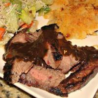Grilled Flank Steak With Soy-Mustard Sauce image