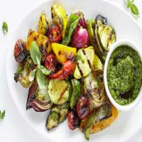 Salsa Verde Grilled Vegetables_image