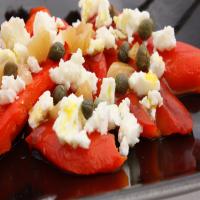 Roasted Red Peppers With Feta, Capers and Preserved Lemons image
