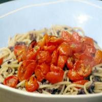 Spaghetti with Tapenade Sauce and Roasted Tomatoes image