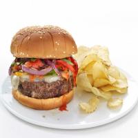 Sausage-and-Peppers Burgers image