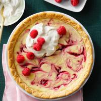 Raspberry Swirl Cheesecake Pie image