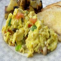 Scrambled Eggs With Scallions and Mushrooms image