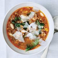Toasted Spelt Soup with Escarole and White Beans image