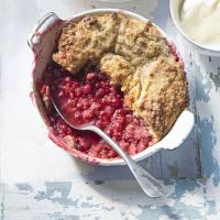 Raspberry & redcurrant cobbler image