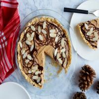 Almond Butter Pie with Chocolate Saltine Toffee Crust image