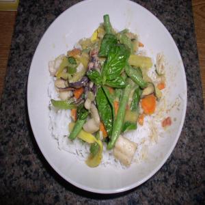 Thai Seafood Curry over Coconut Jasmine Rice image