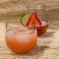 Moscato Punch with Strawberries and Lime image