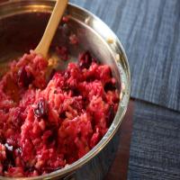 Beet Risotto With Walnuts and Gorgonzola Cheese_image