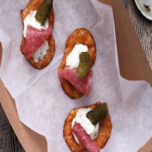 Salami-Cornichon Pretzel Bites Recipe_image
