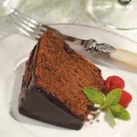 Chocolate Angel Food Cake with Coffee Icing_image