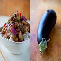 Steamed Jasmine Rice With Grilled Eggplant Salad_image