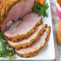 Gingersnap Crusted Ham With Apricot Mustard Sauce image