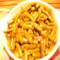 Green Beans With Diced Ham, Onions & Red Pimentos_image