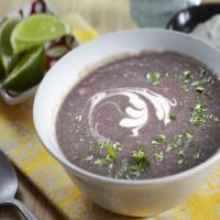 Spicy Black Bean Soup with Bacon image