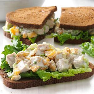 Cashew Turkey Salad Sandwiches Recipe | Taste of Home_image