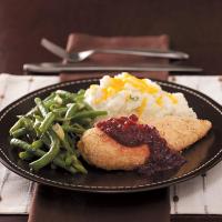Oven-Fried Chicken with Cranberry Sauce image