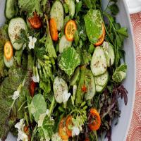 Cucumber Salad with Herbs, Kumquats, and Sumac Dressing image