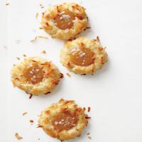 Coconut Thumbprint Cookies with Salted Caramel image