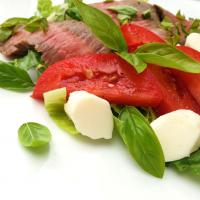 Caprese Salad with Grilled Flank Steak image