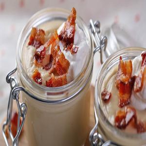 Butterscotch Pudding with Candied Bacon_image