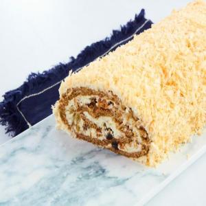 Carrot Cake Roll with Honey Cream Cheese Frosting_image
