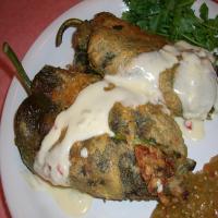 Chile Rellenos With Ground Pork and Tomatoes image