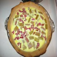 Grandma Rampke's Easy Rhubarb Custard Pie image