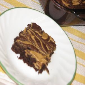 Double Peanut Butter Swirled Brownies image