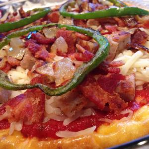Low-Carb Deep-Dish Breakfast Pizza image