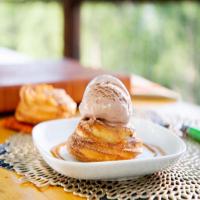 Churro Tacos with Mexican Chocolate Ice Cream image