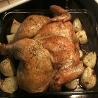 Rosemary Roast Chicken With Smothered Potatoes_image