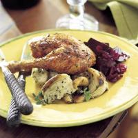 Roast Chicken Stuffed with Fennel and Garlic image