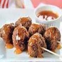 Fried Zesty Meatballs w/Red Pepper dipping sauce image