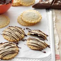 Chocolate-Drizzled Ravioli Cookies image