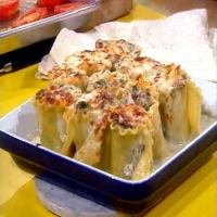 Spinach and Mushroom Lasagna Roll-ups with Gorgonzola Cream Sauce image