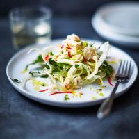 Chilli crab with shaved fennel & parsley salad image