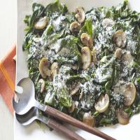 Sautéed Spinach with Mushrooms image
