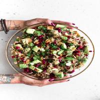 Vegan Quinoa Crunch Salad with Pomegranate and Pistachio_image