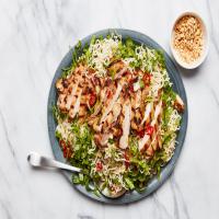 Garlicky Instant Ramen Noodle Salad With Grilled Chicken Thighs image