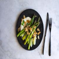 Lemony Mashed Potatoes With Asparagus, Almonds and Mint image