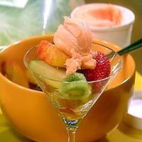 Fruit Salad with Orange Liqueur and Sorbet image