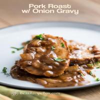 Roast Pork Loin with Onion Gravy_image