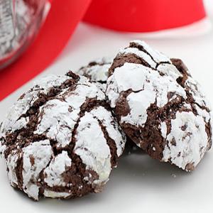 Mint Chocolate Crinkle Cookies image