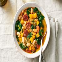 Hearty Kale, Squash and Bean Soup image