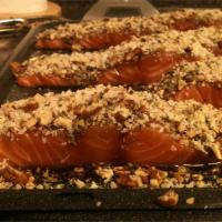 Glazed Pecan-Crusted Baked Salmon image