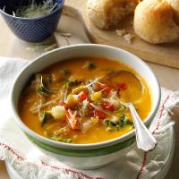 Spicy Sweet Potato Kale Cannellini Soup image