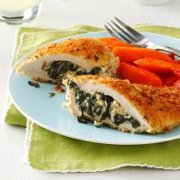 Makeover Spinach-Stuffed Chicken Pockets image