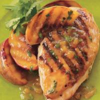 Grilled Chicken and Peaches with Chipotle-Peach Dressing image