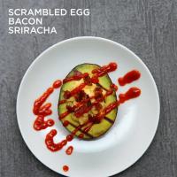 Scrambled Eggs, Bacon, And Sriracha-stuffed Avocado Recipe by Tasty image
